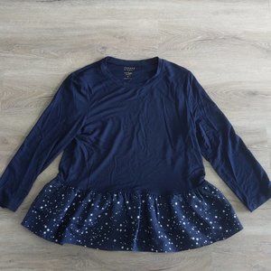 Long sleeve peplum shirt